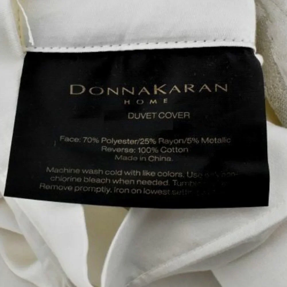 Donna Karan Home Seduction King Duvet Cover Ivory